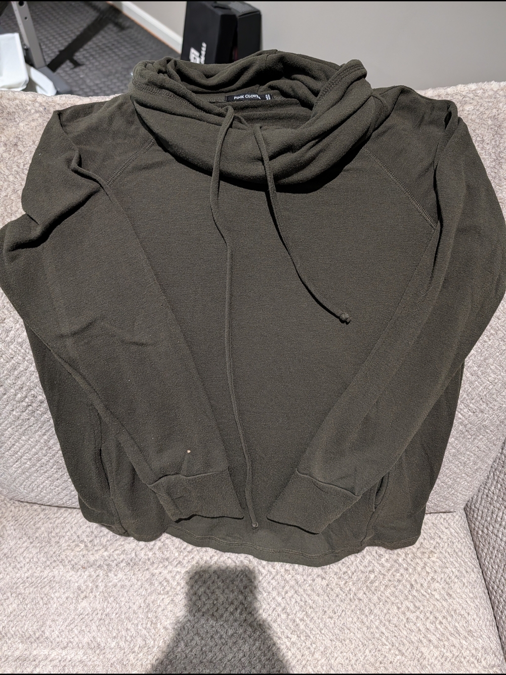 Pink Clover Olive Green Cowl Neck Knit Top